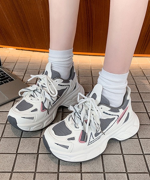 shoes365 スニーカー 「SHOES 365」厚底ダッドスニーカー レディース