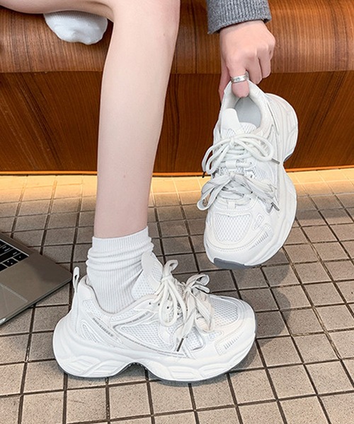shoes365 スニーカー 「SHOES 365」厚底ダッドスニーカー レディース