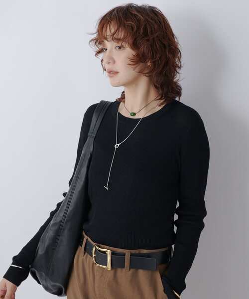 ニット セーター 予約「MONN.:.(モン)」RIB KNIT レディース