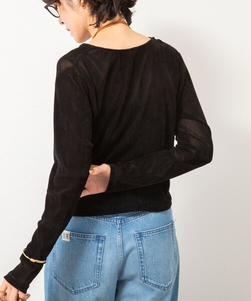 NOLLEY'S（ノーリーズ） カーディガン フロッキーチュールカーディガン