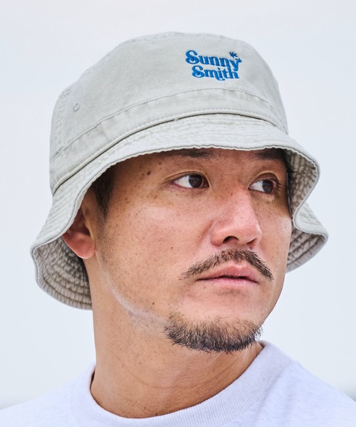 Sunny Smith 帽子 ハット ヤシの木ロゴ刺繍ピグメント バケットハット