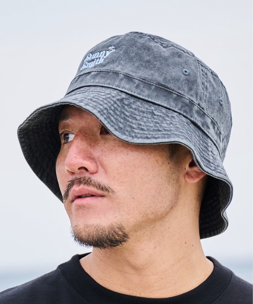 Sunny Smith 帽子 ハット ヤシの木ロゴ刺繍ピグメント バケットハット