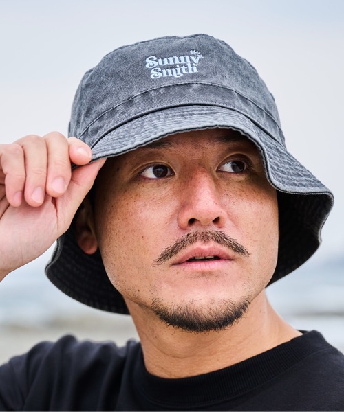 Sunny Smith 帽子 ハット ヤシの木ロゴ刺繍ピグメント バケットハット