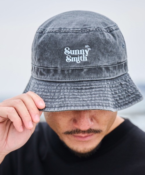 Sunny Smith 帽子 ハット ヤシの木ロゴ刺繍ピグメント バケットハット