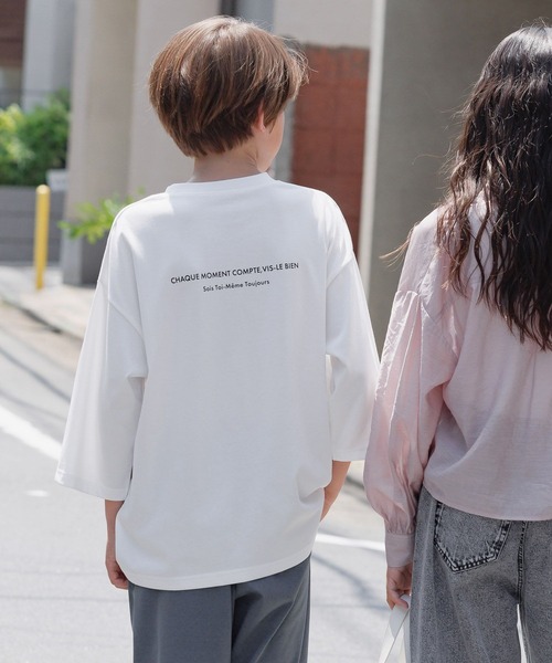 GLOBAL WORK tシャツ ヘビロッTEE/プリント7分袖/579695 キッズ