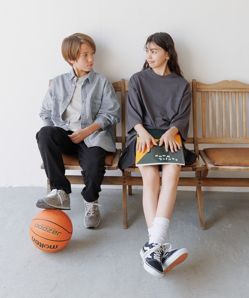 GLOBAL WORK（グローバルワーク） tシャツ ヘビロッTEE/プリント7分袖