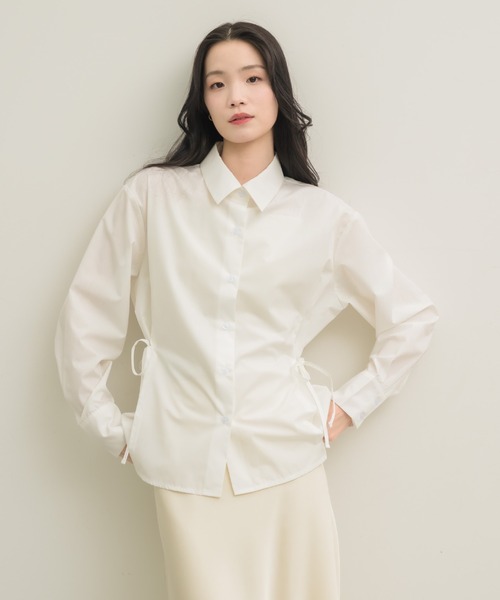 シャツ/ブラウス(長袖/七分) biby NUNA RIBBON BLOUSE Bibiy NUNA RIBBON BLOUSE - メルカリ