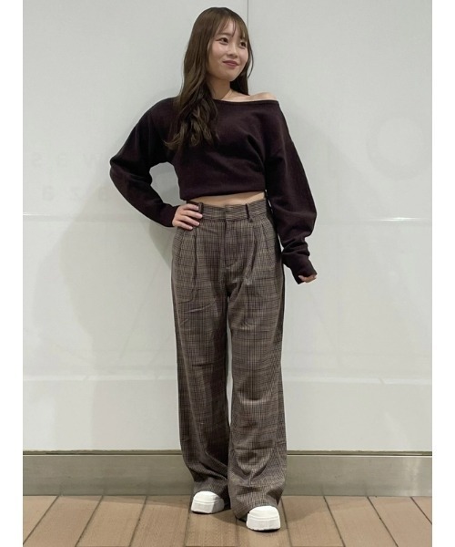 GAP（ギャップ） ワイドパンツ パンツ 365 ハイライズ 起毛ツイル