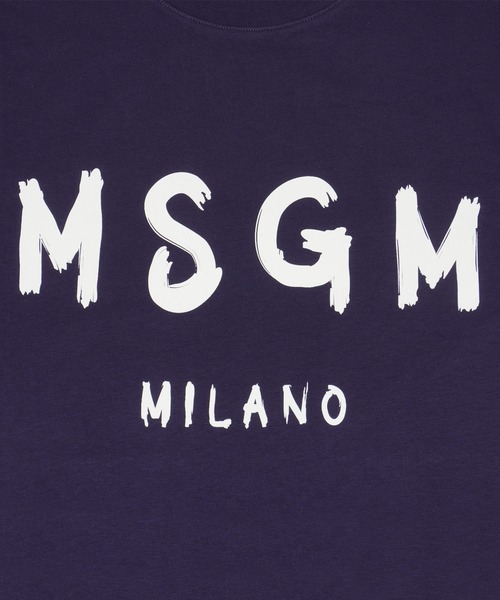 新品タグ付き　53,900円の品 MSGM MILANO メッシュ切替ブラウス MSGM（エムエスジーエム） tシャツ 「NEW」MSGM ブラッシュロゴTシャツ