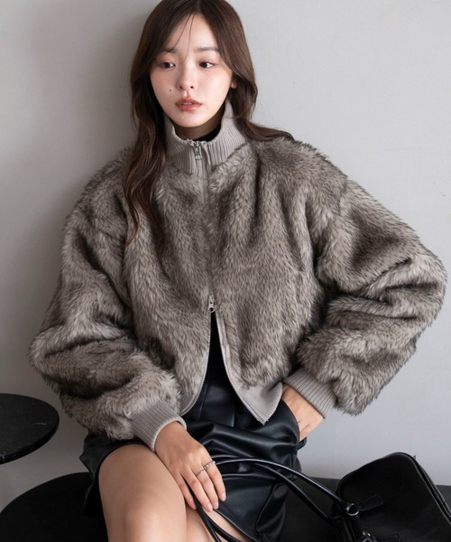 WEGO(ウィゴー) ブルゾン アウター WEGO/Wジップ フェイクファー WEGO(ウィゴー) ブルゾン アウター WEGO/Wジップ フェイクファー
