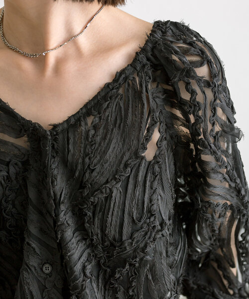 「mystic」 7分袖ブラウス FREE アイボリー レディース_画像8