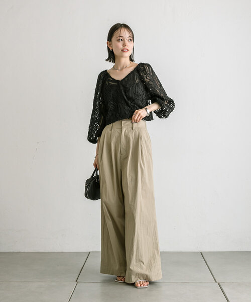 「mystic」 7分袖ブラウス FREE アイボリー レディース_画像9