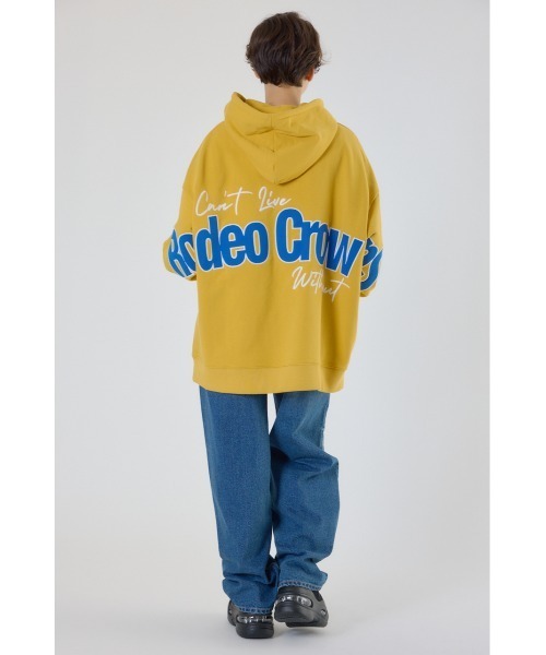 RODEO CROWNS フードロゴ ロングパーカー 新品タグあり❤︎ RODEO CROWNS WIDE BOWL（ロデオクラウンズワイドボウル） パーカー