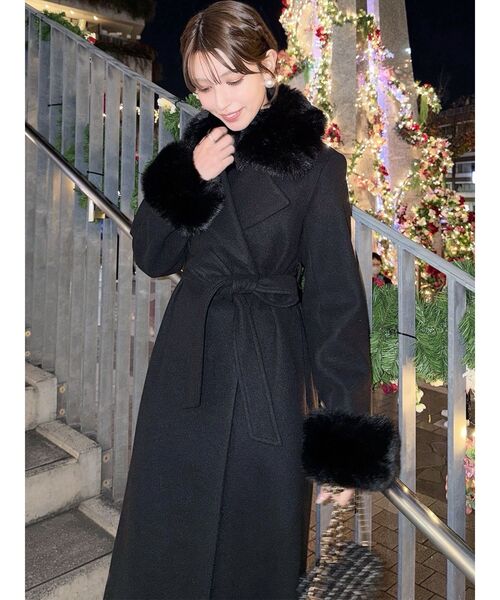 新品同様✩リバーシブル✩ロシアンリス✩グレー系✩ファーコート✩柔らか✩艷やか RESEXXY（リゼクシー） コート アウター レディファーコート