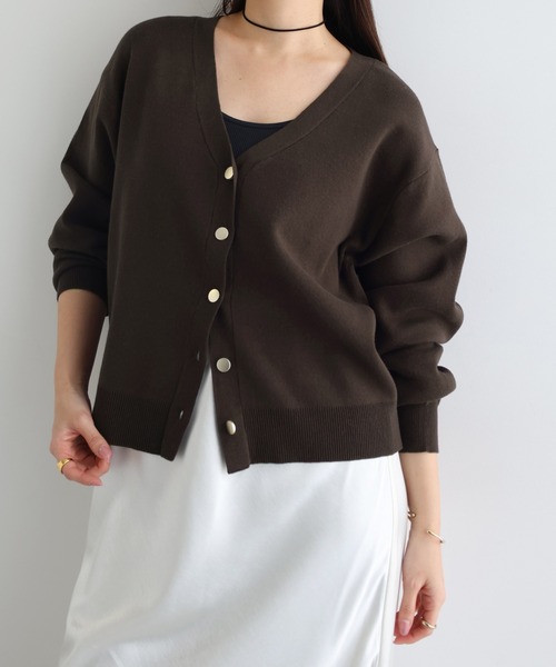 美品✨ドゥーズィエムクラス　カシミヤカーディガン　金ボタン Vネック Deuxieme Classe 金ボタン カシミヤ Vネックカーディガン