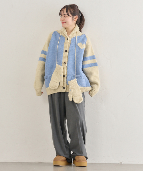 U by SPICK&SPAN カーディガン NEPAL HAND KNIT/ネパールハンドニット