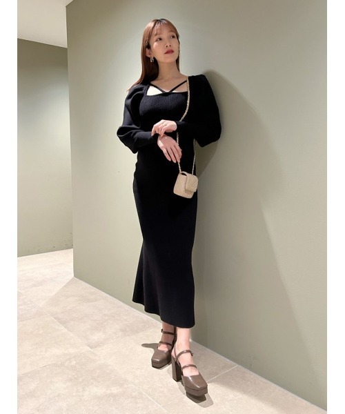 SNIDEL（スナイデル） ニットワンピース FREE ライトブルー レディース