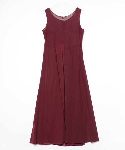 「CHIC STYLE」 ノースリーブワンピース L ワイン レディース_画像2