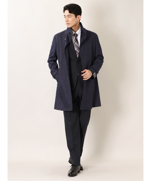 「Alexander Julian」 ステンカラーコート X-LARGE ネイビー メンズ_画像5