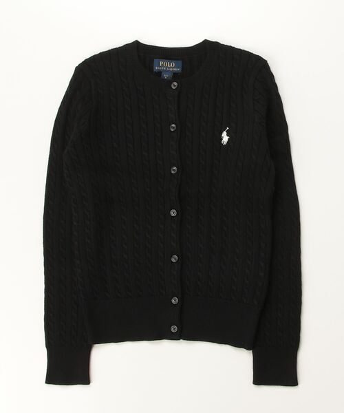 美品✨　ralph lauren kids ミニケーブル コットン カーディガン Polo Ralph Lauren Childrenswear カーディガン ミニ ケーブル
