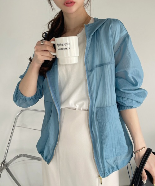 「Eclat one」 「Ada.」ナイロンブルゾン FREE アイボリー レディース_画像3