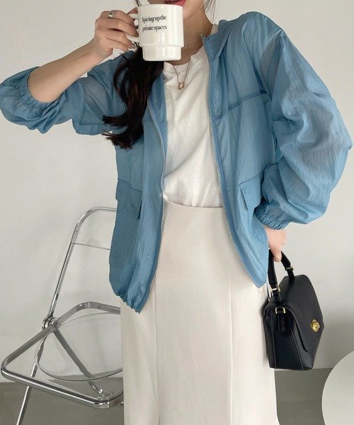 「Eclat one」 「Ada.」ナイロンブルゾン FREE アイボリー レディース_画像5