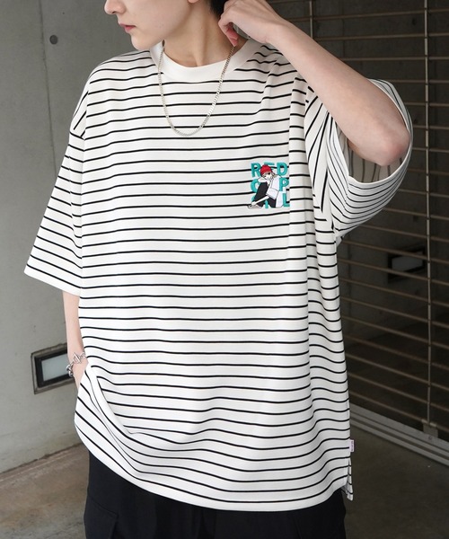 「Red Cap Girl」 半袖Tシャツ L ホワイト系その他 メンズ_画像4