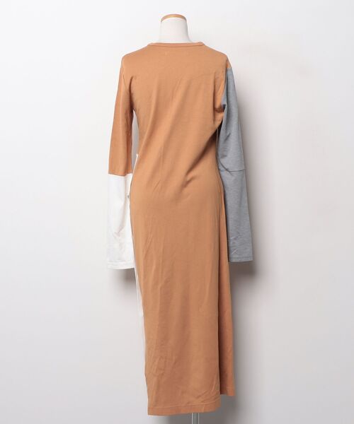 「UJOH」 Tシャツワンピース 3 ブラウン レディース_画像2