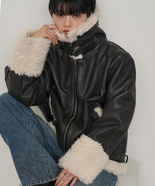 NOGLE ムートンコート ボアコート 「NOGLE/ノグル」フェイクムートン