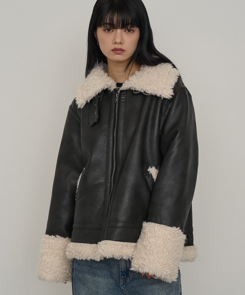 NOGLE ムートンコート ボアコート 「NOGLE/ノグル」フェイクムートン