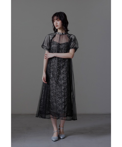 【専用】niana パーティードレス　オケージョンドレス　レース　チュール niana（ニアナ） ドレス エシリアルブルームドレス レース チュール