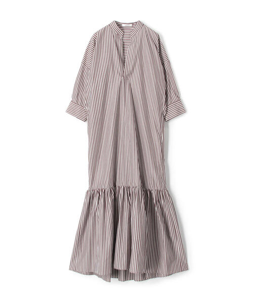 TOMORROWLAND（トゥモローランド） 7分袖ワンピース 36 ブラウン系