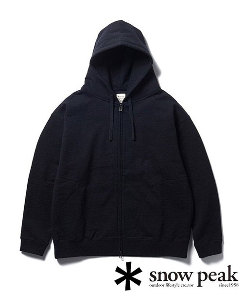 スノーピーク トップス(メンズ) Recycled Cotton Zip Up Parka  L  Black snow peak（スノーピーク） パーカー Recycled Cotton Zip Up Parka