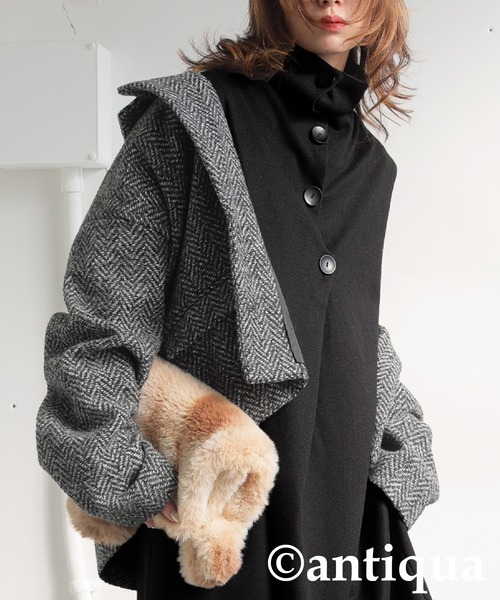 antiqua（アンティカ） ノースリーブワンピース ONESIZE ブラック