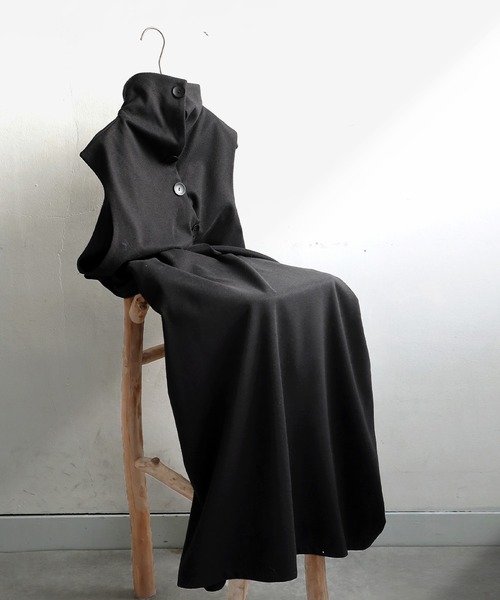 antiqua（アンティカ） ノースリーブワンピース ONESIZE ブラック