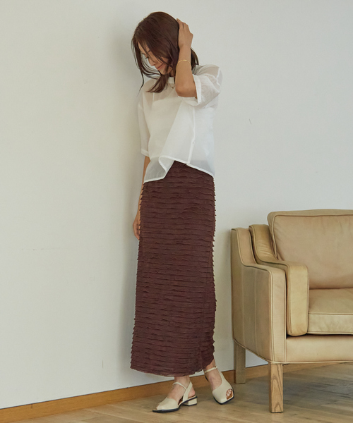 「abahouse mavie」 ロングスカート フリー ダークブラウン レディース_画像9