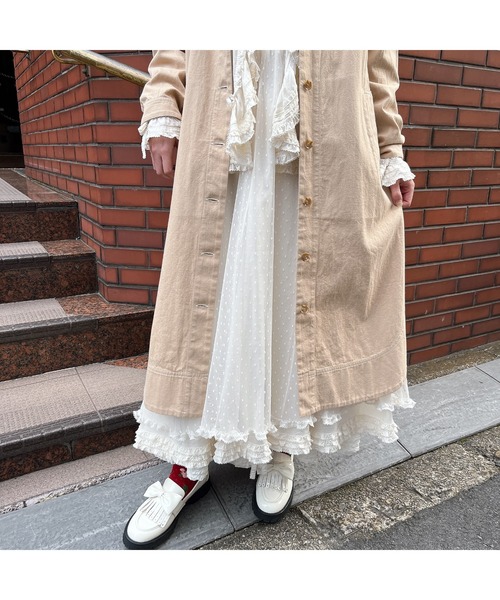 PINK HOUSE（ピンクハウス） 長袖ワンピース フリー レッド レディース