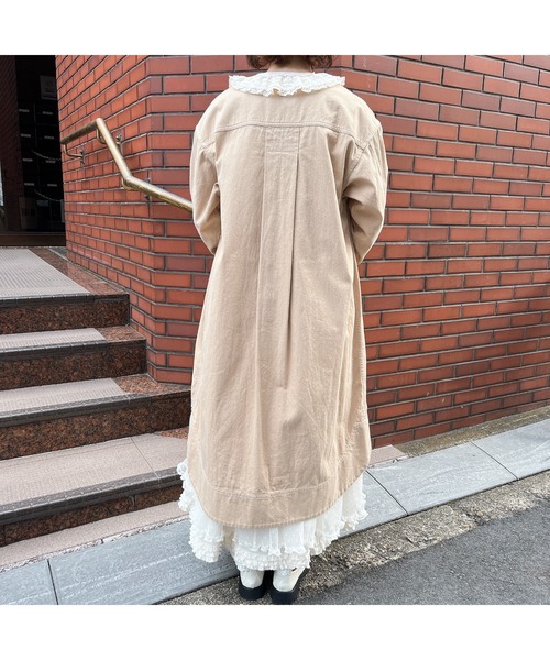 ピンクハウス　クシュクシュ　長袖　ワンピース　綿ローン　くるみボタン　2024 PINK HOUSE（ピンクハウス） 長袖ワンピース フリー レッド レディース