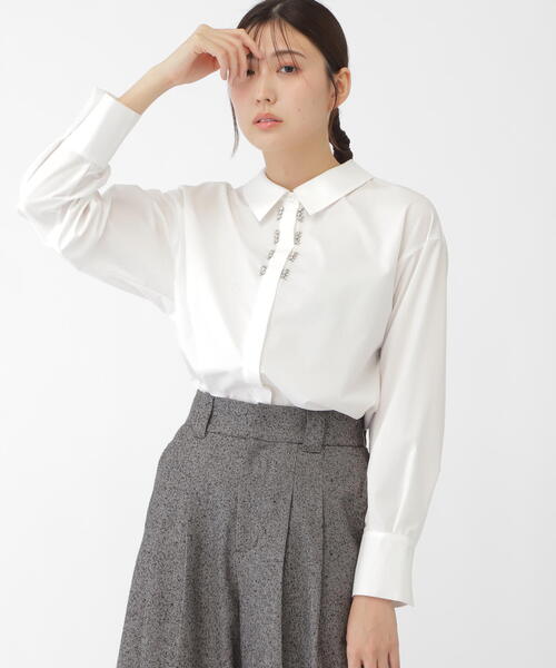 「JILL by JILL STUART」 長袖シャツ FREE ホワイト レディース_画像3