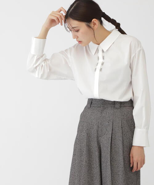 「JILL by JILL STUART」 長袖シャツ FREE ホワイト レディース_画像5