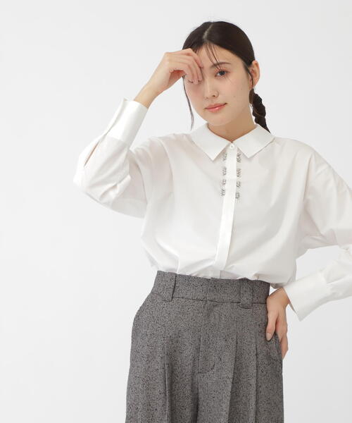 「JILL by JILL STUART」 長袖シャツ FREE ホワイト レディース_画像8