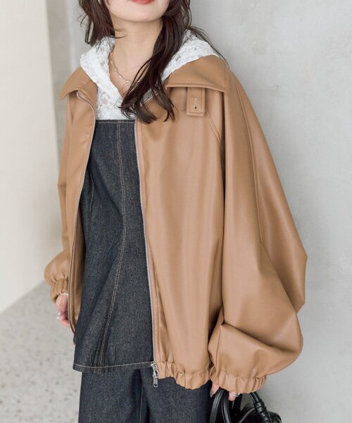BARNEYS NEW YORK ウォッシャブル バルーンスリーブブルゾン ウォッシャブル コンビネーション バルーンスリーブブルゾン（2239465