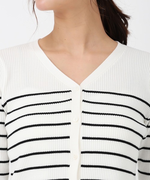 「MISCH MASCH」 カーディガン フリ- アイボリー レディース_画像6