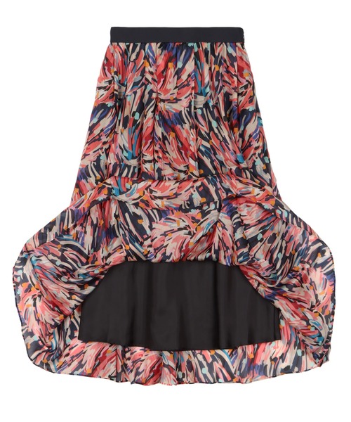 「ANAYI」 フレアスカート 36 ネイビー レディース_画像6