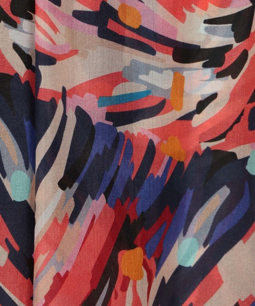 「ANAYI」 フレアスカート 36 ネイビー レディース_画像7