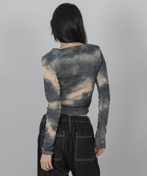 「FOLLOWIN」 長袖カットソー FREE カーキ レディース_画像2