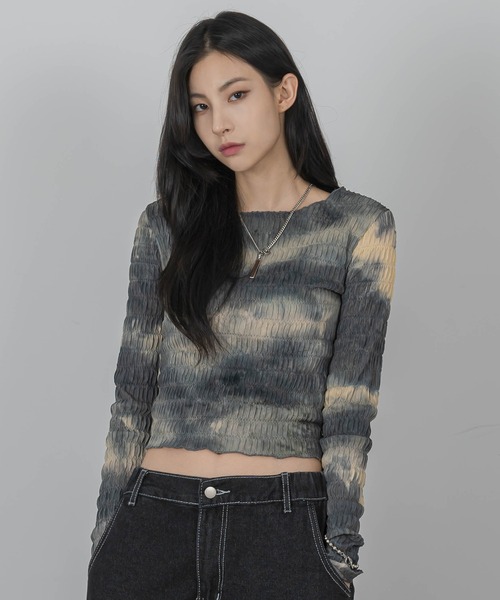 「FOLLOWIN」 長袖カットソー FREE カーキ レディース_画像5