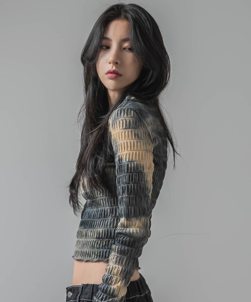 「FOLLOWIN」 長袖カットソー FREE カーキ レディース_画像9