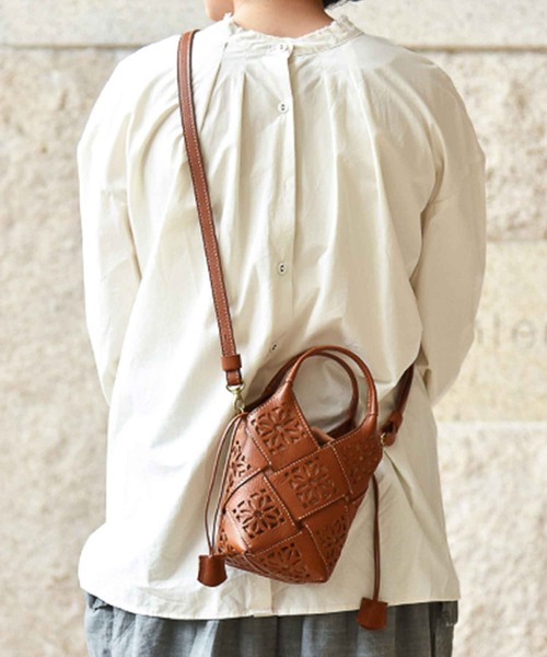 genten（ゲンテン） 2WAYバッグ FREE ブラウン レディース : ZOZOTOWN