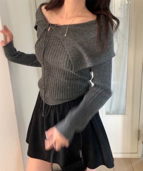 「by muni:r」 長袖ニット FREE アイボリー レディース_画像7